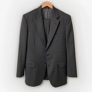 Brooks Brothers Suit Two Piece Madison Fit 1818 40R 34W Gray Pinstripe Wool